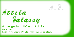 attila halassy business card